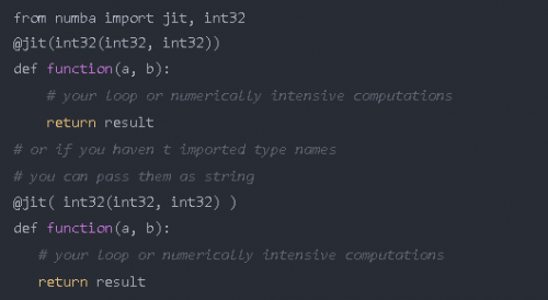 用Numba加速Python代碼4